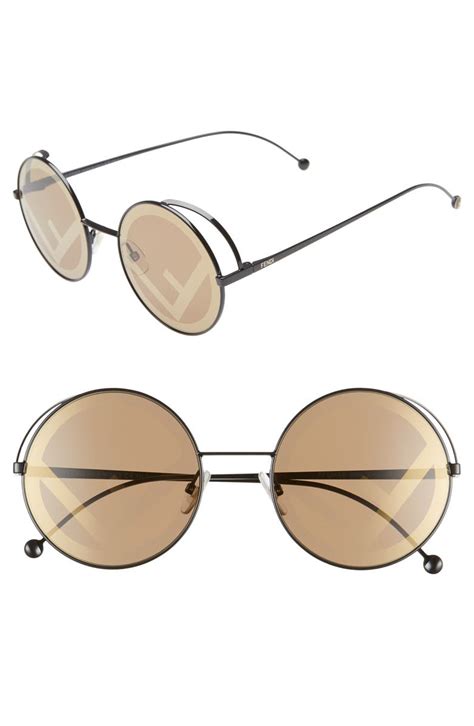 53mm round sunglasses fendi|fendi glasses frames for women.